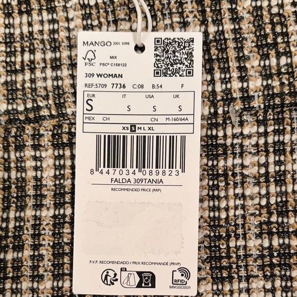 Mango Marbled Tweed Sweatshirt and Skirt 2-Piece Set/NWT/S - Picture 11 of 16